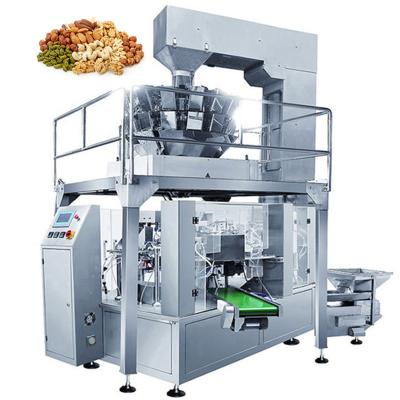 China Rotary food doypack cashew vacuum machine nut snack packing machine for sale