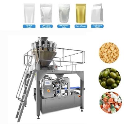 China Hot Selling Food Nuts Candy Beans Doy Pack Auto Packing Automatic Sachet Pouch Assorted Function Premade Rotary Bag Packing Machine for sale