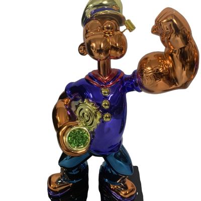 China Colorful Resin Popeye Sculpture From Europe for sale