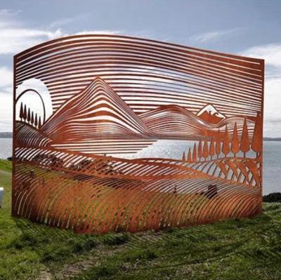 China Customize industrial corten steel sculpture for private garden for sale for sale