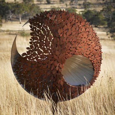 China Europe Stainless Steel and Corten Steel Sculpture for Decoration for sale