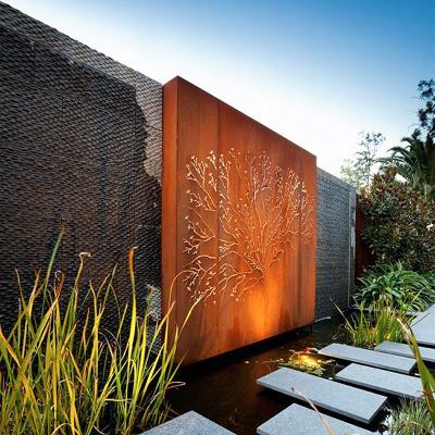 China Europe lighting corten steel tree sculpture for hotel decoration for sale