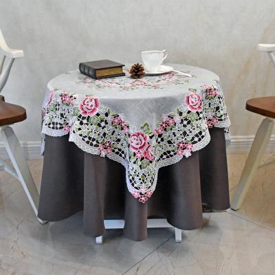 China Wholesale Disposable Square Tablecloth Coffee Table Cloth Embroidery Color Lufu Tablecloth 36x36 Luxury Roulette Tablecloth for sale