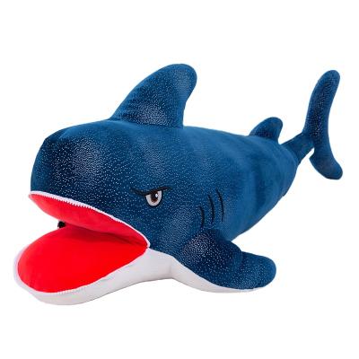 China Zipper Mounth Shark Plush Toys With Zipper Mouth Sequin Spot Shark Stuffed Toys for sale