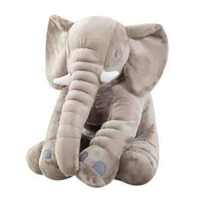 China Gray Soft Elephant With Long Nose And Big Ears Baby Elephant Plush Toys Hot Selling Baby Sleep Pillow Stuffed Gray Elephant for sale