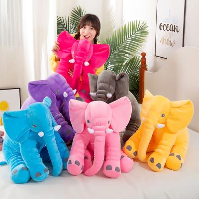 China Gray soft elephant with ears 2021 pink elephant long trunk and big plushie plushie Amazon elephant plush toys baby elephant plush toy for sale