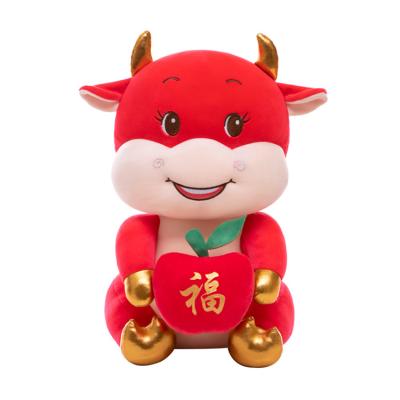 China Maid Supplier Competitive Price Custom Plush Fruit Cow Soft Plush Pillow for sale