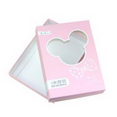 China Recycled Materials Paper Folder Packaging Box With PVC Window for sale