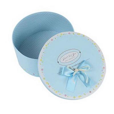 China Handmade Printing Paper Kraft Chipboard Handle Design Round Hat Box for sale