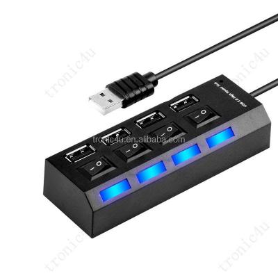 China Usb 2.0 Hub 4 Ports USB 2.0 Hub 480Mbps High Speed ​​USB Hub On Switch USB Splitter Adapter For PC Laptop Notebook for sale