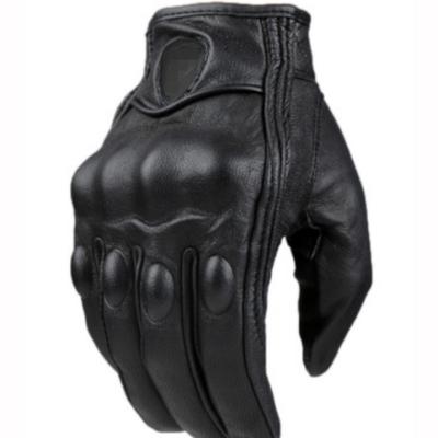 China Sports& Good Quality 100% Genuine Leather Material Motorcycle Sport Riding Gloves for sale