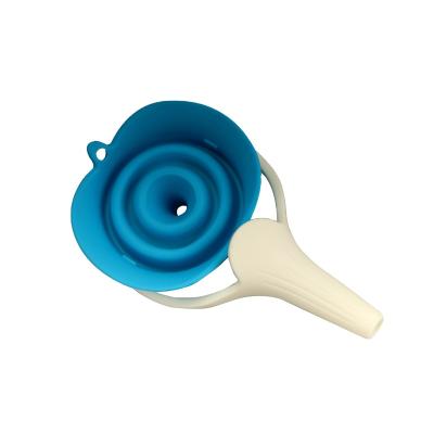 China Viable Silicone Kitchen Folding Funnel For Liquid Or Dry Ingredient Transfer Folding Funnel for sale