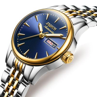 China Wholesale JSDUN8992women day/date women China imported movement stainless steel length 18cm weight 67g custom waterproof mechanical watch for sale