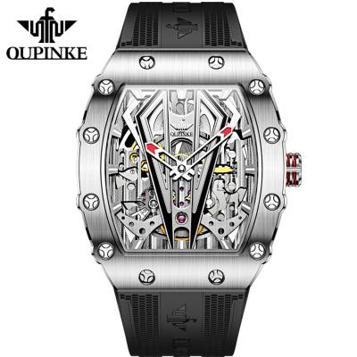 China Oupinke Waterproof 3179 OEM Custom Square Logo Luxury Classic Square Mechanical Automatic Watch Men Wristwatches for sale