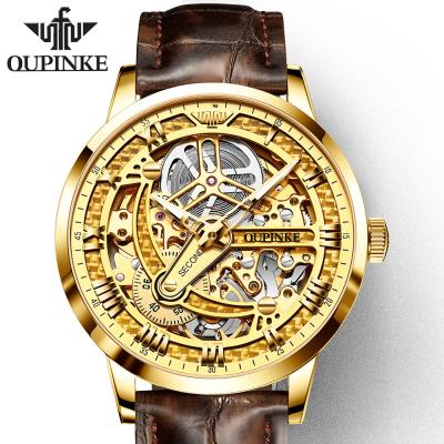 China Oupinke Waterproof 3173 New Stainless Steel Case Flying Mechanical Tourbillon Wrist Luxury Men's Watch for sale