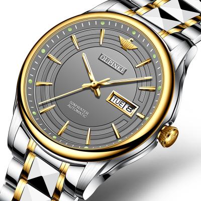 China Day/Date Oupinke 3170 High Hardness Glass Mirror Coated Fashion Mechanical Customized Men's Watches 2021 Luxury for sale