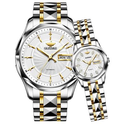 China Day/Date Oupinke 3172 Custom Made High Quality Popular Luxury Wristwatches Couples Fashion Bottom Reinforcement Wristwatches for sale