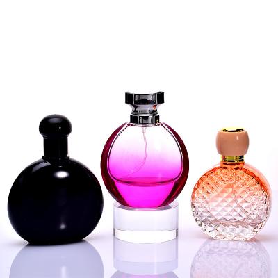 China Filling of perfume Portable perfume bottle Oblate glass dispenser empty perfume bottle Makeup glass spray bottle for sale