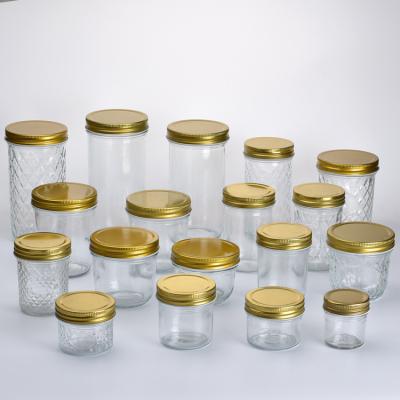 China Storage bottles and jars Diamond-shaped caviar bottle Glass jar Storage jar Salad bottle sealed jar Honey fruit, vegetable and pickle bottle for sale