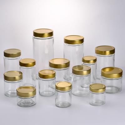 China Storage bottles and jars Straight honey glass bottle bird's nest bottle beef sauce bottle sealed jar Multi-functional glass jar manufacturers customized for sale