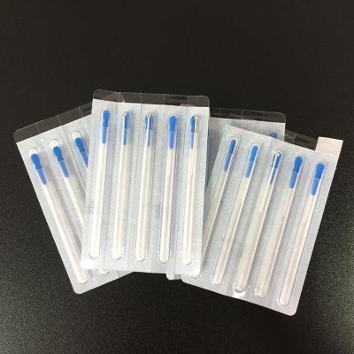 China Reliable and cheap disposable with guide tube silver handle acupuncture needles TX-gz170 for sale