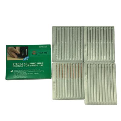 China Body Foil Wrapping Disposable Sterile Cooper Handle Acupuncture Needles for sale