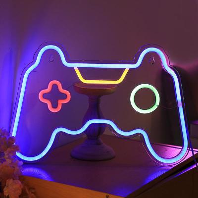 China YIZHI Gamepad Nightclub Creative Shape Led Neon Lights Decorative Acrylic Light Sign For Home Bar Decor Game Club Neon Signs Light for sale