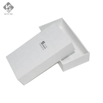 China Recyclable Eco Friendly Cardboard Paper Packaging Box Kraft White Paper Rigid Gift Boxes With Lid for sale