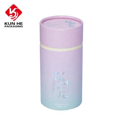 China Recyclable High Quality White Card Tube Packaging Flower Tea Paper Cylinder Paper Box Packaging Gift Cylinder Customized Box for sale