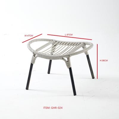 China Hot Sale Adjustable Durable Tempered Glass Frame (Height) Steel Rattan Swing Pe Side Cladding Table for sale