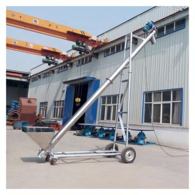 China Carbon Steel Helix Spiral Heat Resistant Screw Conveyor Used For Fertilizer Grain Powder for sale