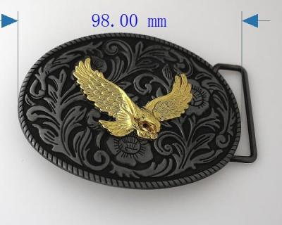 China 2017 Black Hawk Color Western Belt Buckle 40mm Custom Made Durable Double for sale