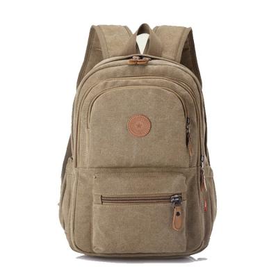 China High Capacity Waterproof Anti-theft Canvas School College Backpack Custom Schoolbag for sale