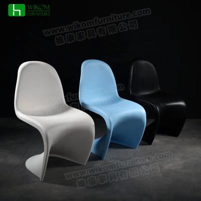 China Nordic Creativity Modern Simple S-Shaped Plastic Chair Art Back Dining Chair for sale