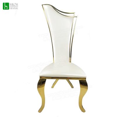 China Cheap Price High Back Stainless Steel Dining Chair For Event Banquet Wedding Party for sale