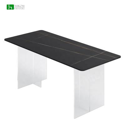 China Acrylic rock board dining table negotiation table home minimalist island dining table à venda