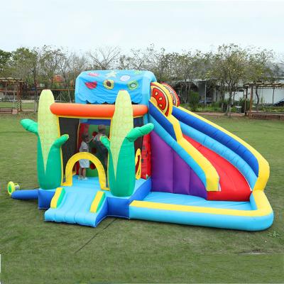 China China PVC Outdoor PVC Inflatable Castles Rocking Slides Jumping Bounce House Bouncers Inflatable Castles For Kids for sale