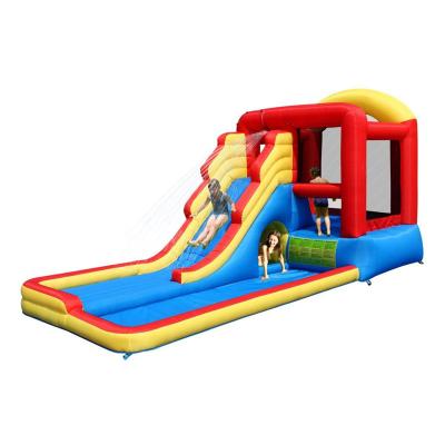 China PVC Water Bounce Jumping House For Kids Inflatable Slide Bouncer Bouncy Castle With Slide for sale