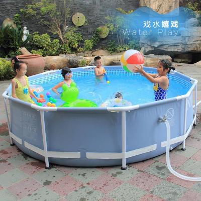 China PVC Folding Stable View Swimming Pool Metal Swimming Pool Bathing Game Water Family Outdoor Pool for sale