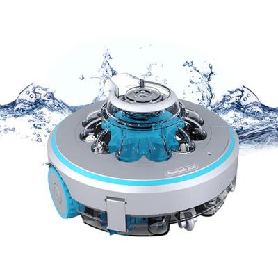 China Household Cheap Swimming Pool Accessories Rechargeable Wireless Robotic Vacuum Pool Cleaner For Surface Swimming Pool for sale