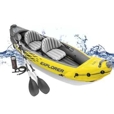 China China River People Drop Stitch Inflatable Canoe Tandem Kayak Inflatable Rowing Boats 2 Boat For Sale for sale