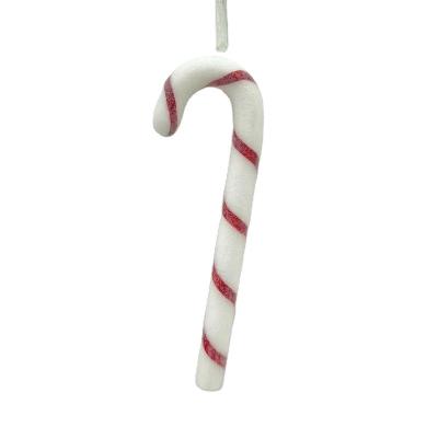 China Hand Painted Christmas Color Glass Candy Canes Festival Stuff Christmas Ornaments for sale