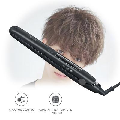 China SMEHNSER Outdoor Beauty Products Fast Ceramic Hair Straightener Men LCD Flat Iron Black Heating Hair Straightener for sale