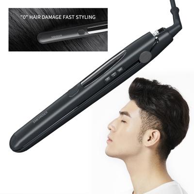 China High Quality Outdoor 2 in 1 Flat Iron Professional Hair Straightener Steam Platinum Steam Hair Styler Electric Curling Iron with Plug for sale