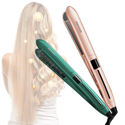 China Newest Outdoor Wholesale Professional Hair Styling Tools Steam Flat Iron Fast Straightener Gold Hair Straightener Green White Green Pink for sale