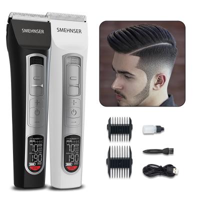 China Clippers Outdoor Men Professional Electric Hair Trimmer Grooming LCD Display Professional Hair Trimmer Clippers USB Cordless Hair Trimmer for sale