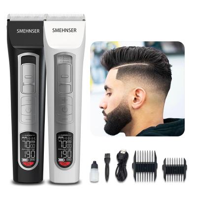 China China Outdoor Supplier Smart LCD Display Electric Cordless Hair Trimmer Clipper Rechargeable Electric Hair Trimmer For Men for sale