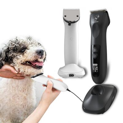 China Viable Professional USB Charger Rechargeable Pet Hair Clipper Grooming Tool Pet Grooming Clipper Set Ceramic Movable Blade for sale