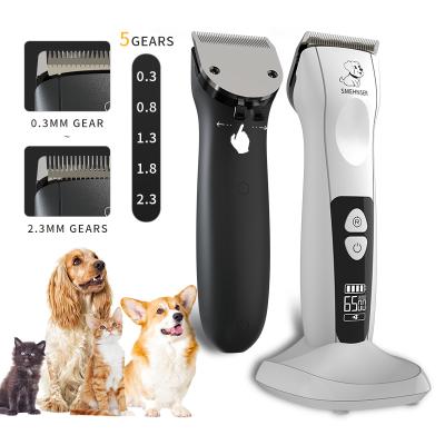 China High Quality Customized Adjustable Sharp Viable Hot Sales Logo Pet Hair Trimmer Low Noise Pet Hair Clippers Speed ​​Clippers for sale