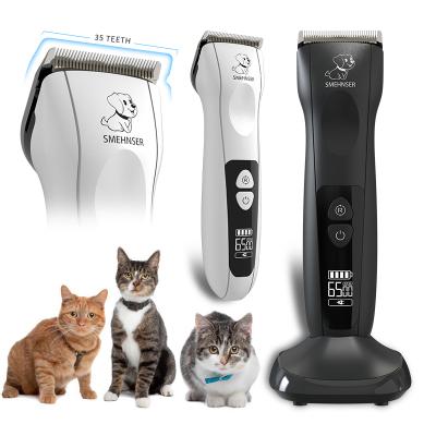 China Viable USB Rechargeable Cat Pet Hair Trimmer Cutter Electric Dog Remover Grooming Shaver Clippers Kit Set with Comb for Animals for sale